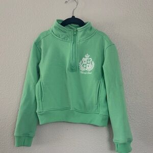 Girls Green Kids Tennis Club Pullover